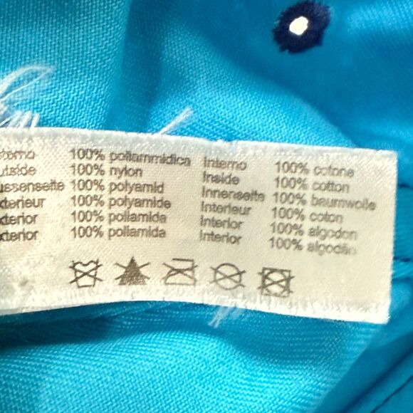 United Colors of Benetton Baseball Cap Hat Aqua Perforated Nylon Sz Medium - Picture 8 of 9